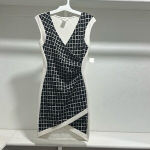 Black and white short dress